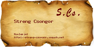 Streng Csongor névjegykártya
